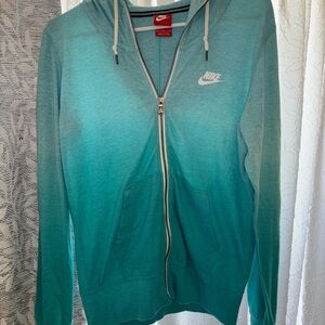 Nike Teal Ombre Zip-Up Hoodie